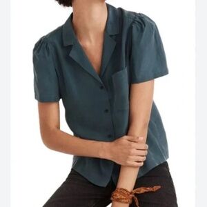 Madewell Silk Button Down XS